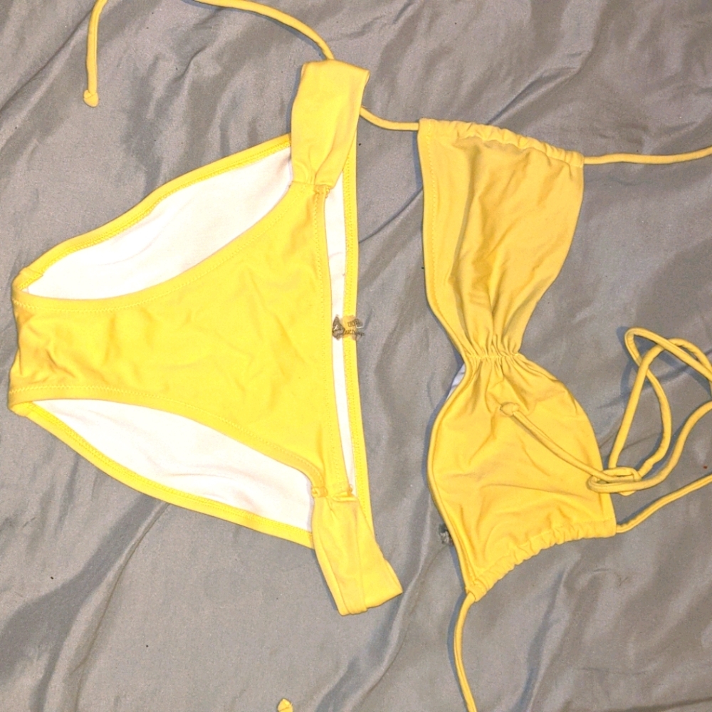 Victoria's secret yellow swim suit